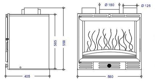 Invicta Klapeli Şömine Haznesi 600 Grande Vision Turbo 6660 14
