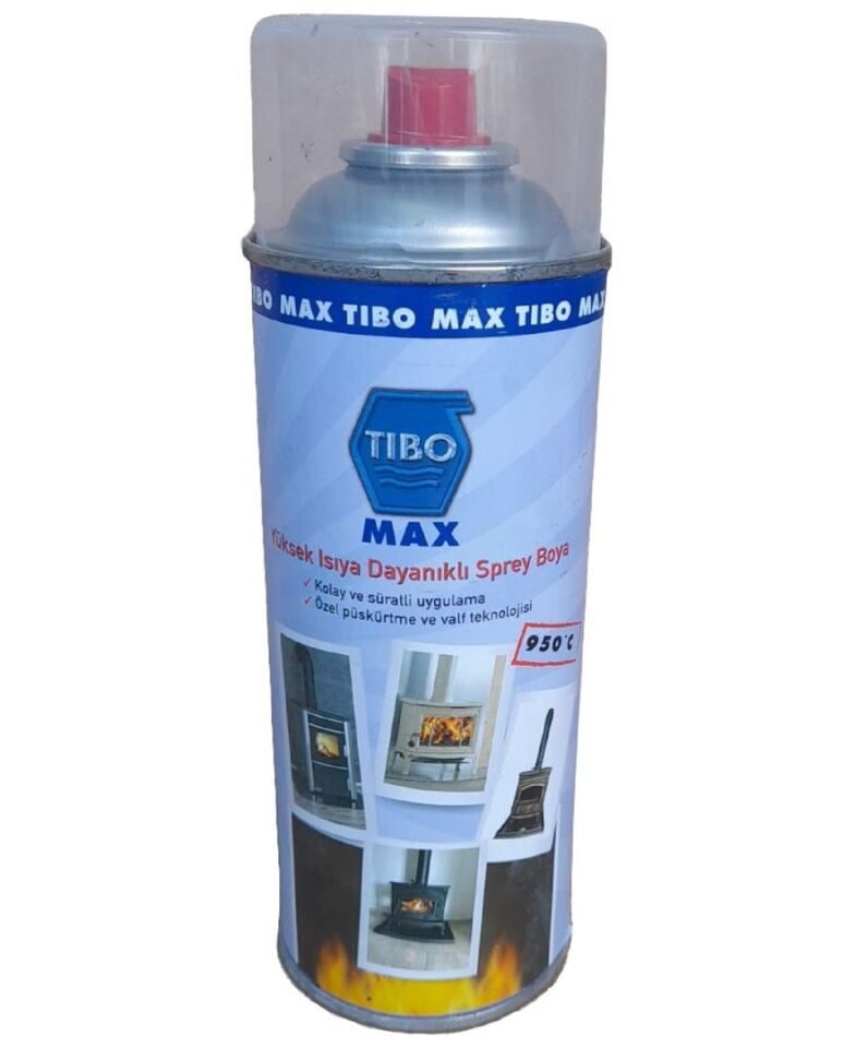 Tibo Max Şömine Sprey Boyası Yüksek Isıya Dayanıklı Siyah
