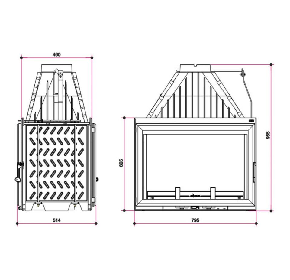 Invicta Şömine Haznesi Tünel Double Face 800 Grande Vision 9282 44