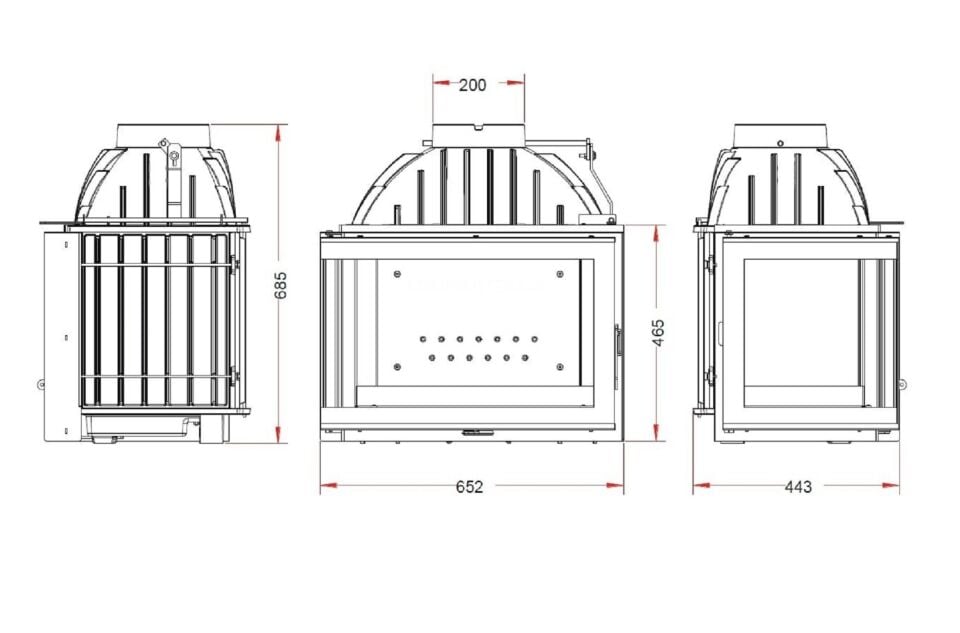 Invicta Şömine Haznesi Sağ Açık Klapeli 700 Foyer Angle 6273 72