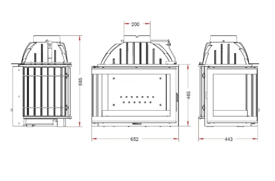 Invicta Şömine Haznesi Sağ Açık Klapeli 700 Foyer Angle 6273 72
