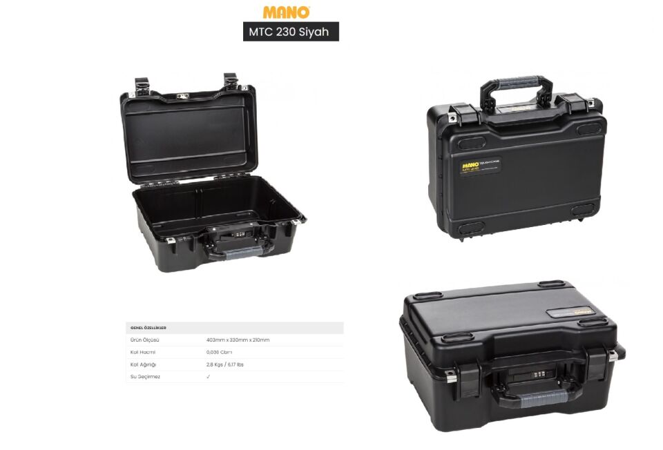 Mano MTC 230 Profesyonel Takım Çantası Kırılmaz Bond serisi