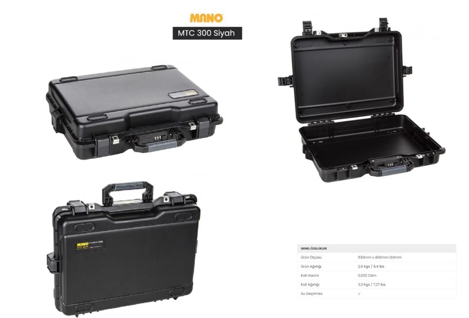 Mano MTC 300 Profesyonel Takım Çantası Kırılmaz Bond serisi