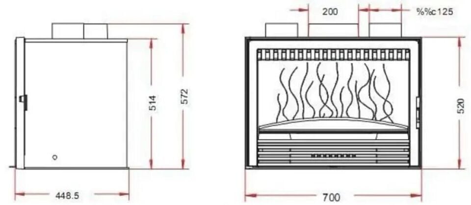 Invicta Şömine Haznesi 700 Compact Turbo 520 C 9674 94