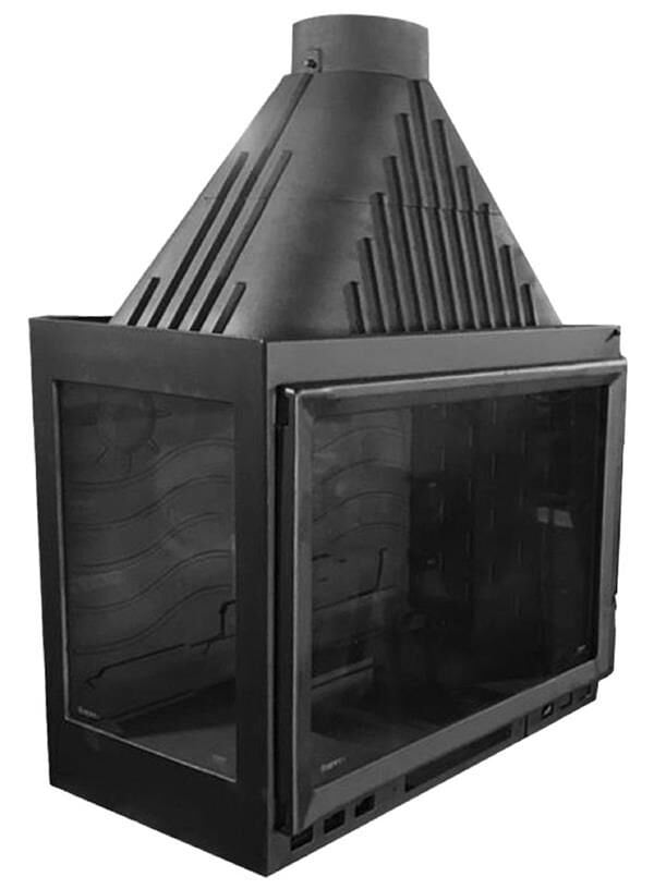 Serra Klapeli Döküm Şömine Haznesi Yüksek Camlı 80 Lik Sol Açık