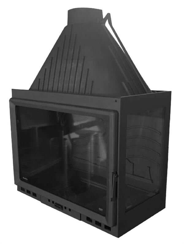 Serra Klapeli Döküm Şömine Haznesi Yüksek Camlı 80 Lik Sağ Açık