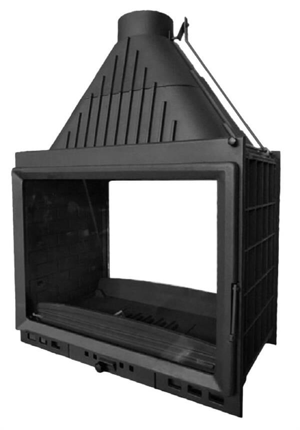 Serra Klapeli Döküm Tünel Double Face Şömine Haznesi Yüksek Camlı 80 Lik