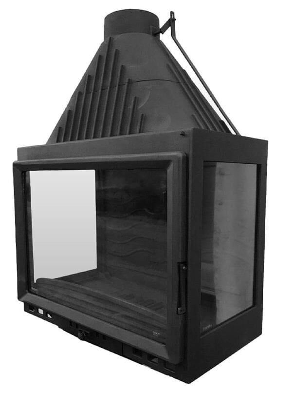 Serra Klapeli Döküm Şömine Haznesi Yüksek Camlı 80 Lik Üç Açık