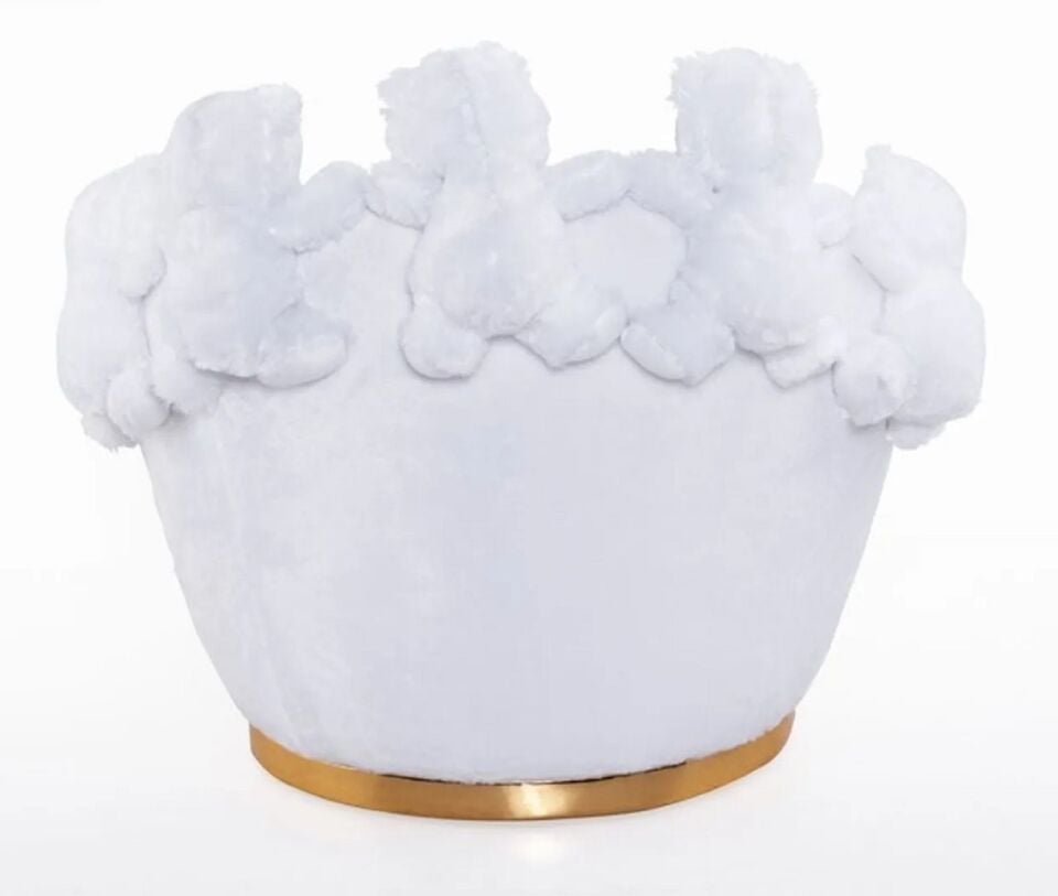 Miss Worble Teddy Bears Kids Pofuduk Berjer Kanepe Koltuk Beyaz