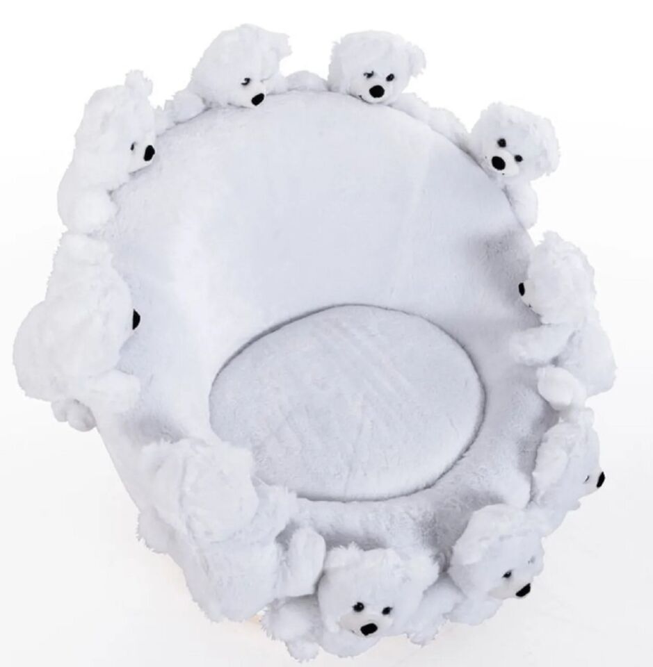 Miss Worble Teddy Bears Kids Pofuduk Berjer Kanepe Koltuk Beyaz