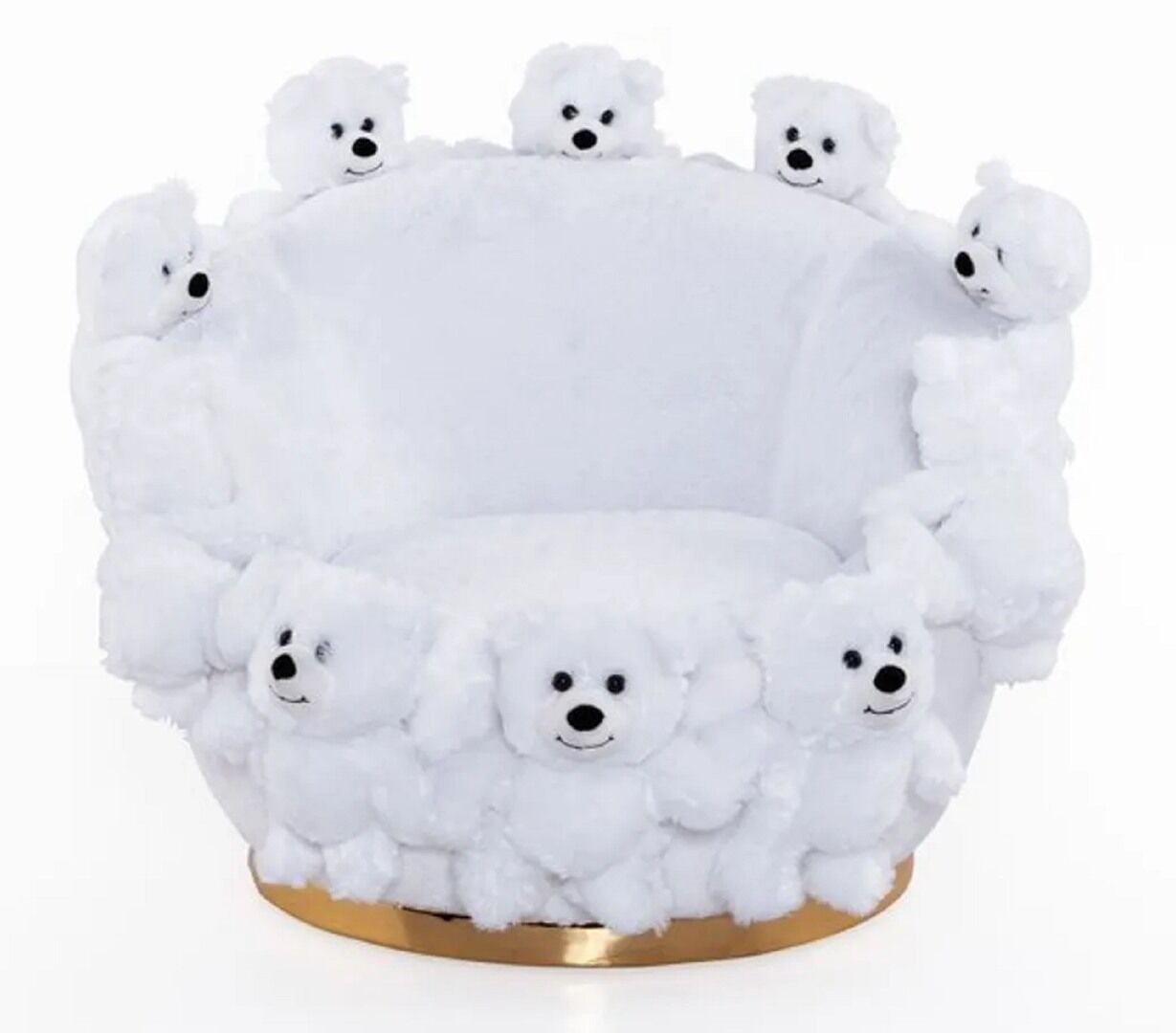 Miss Worble Teddy Bears Kids Pofuduk Berjer Kanepe Koltuk Beyaz