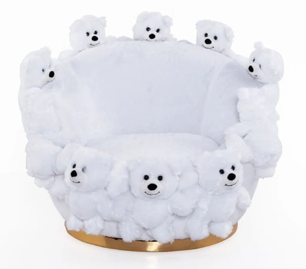 Miss Worble Teddy Bears Kids Pofuduk Berjer Kanepe Koltuk Beyaz