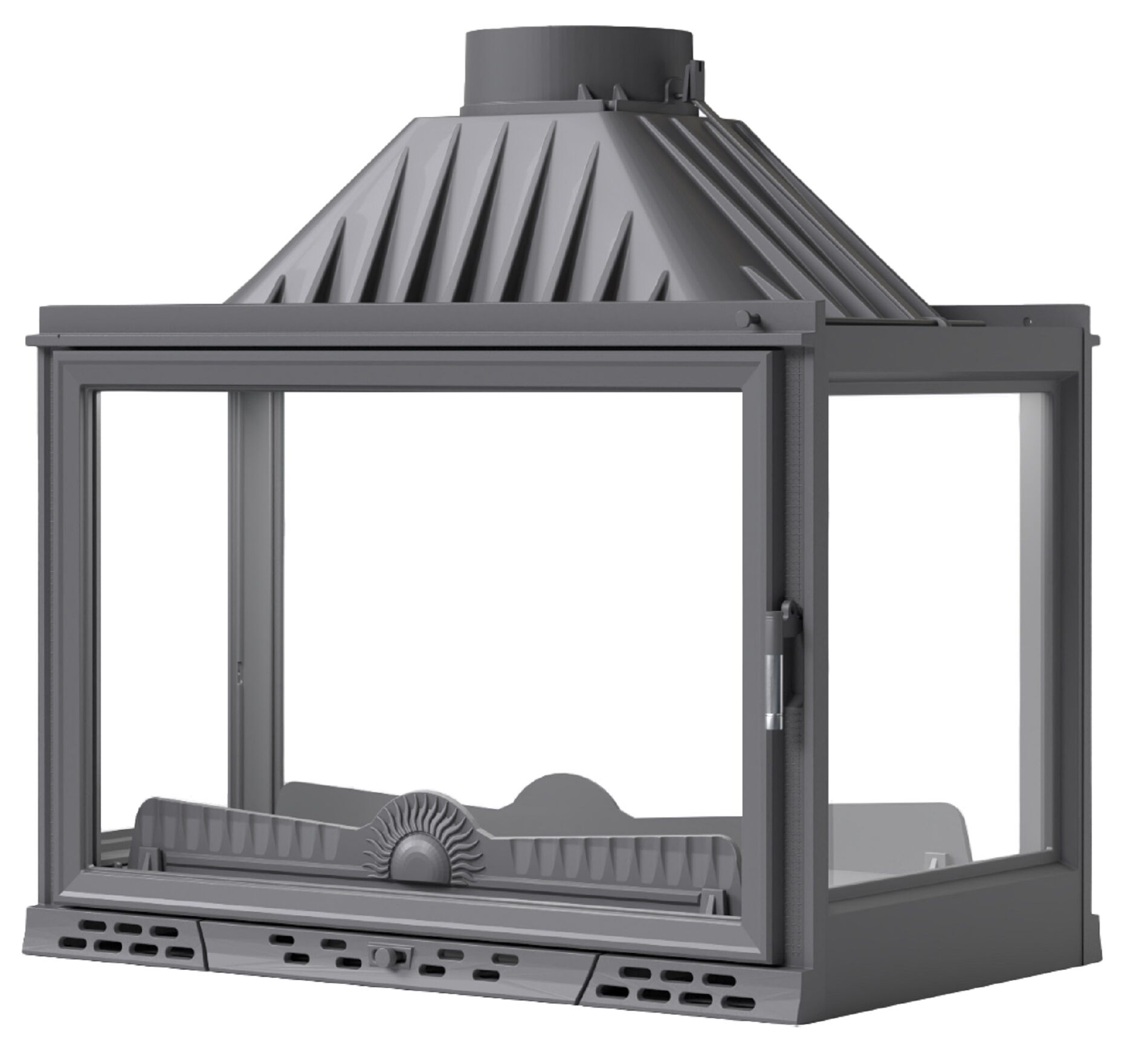 Serra Luxury Serisi Klapeli Döküm Şömine Hazne Dört Açık 80 lik