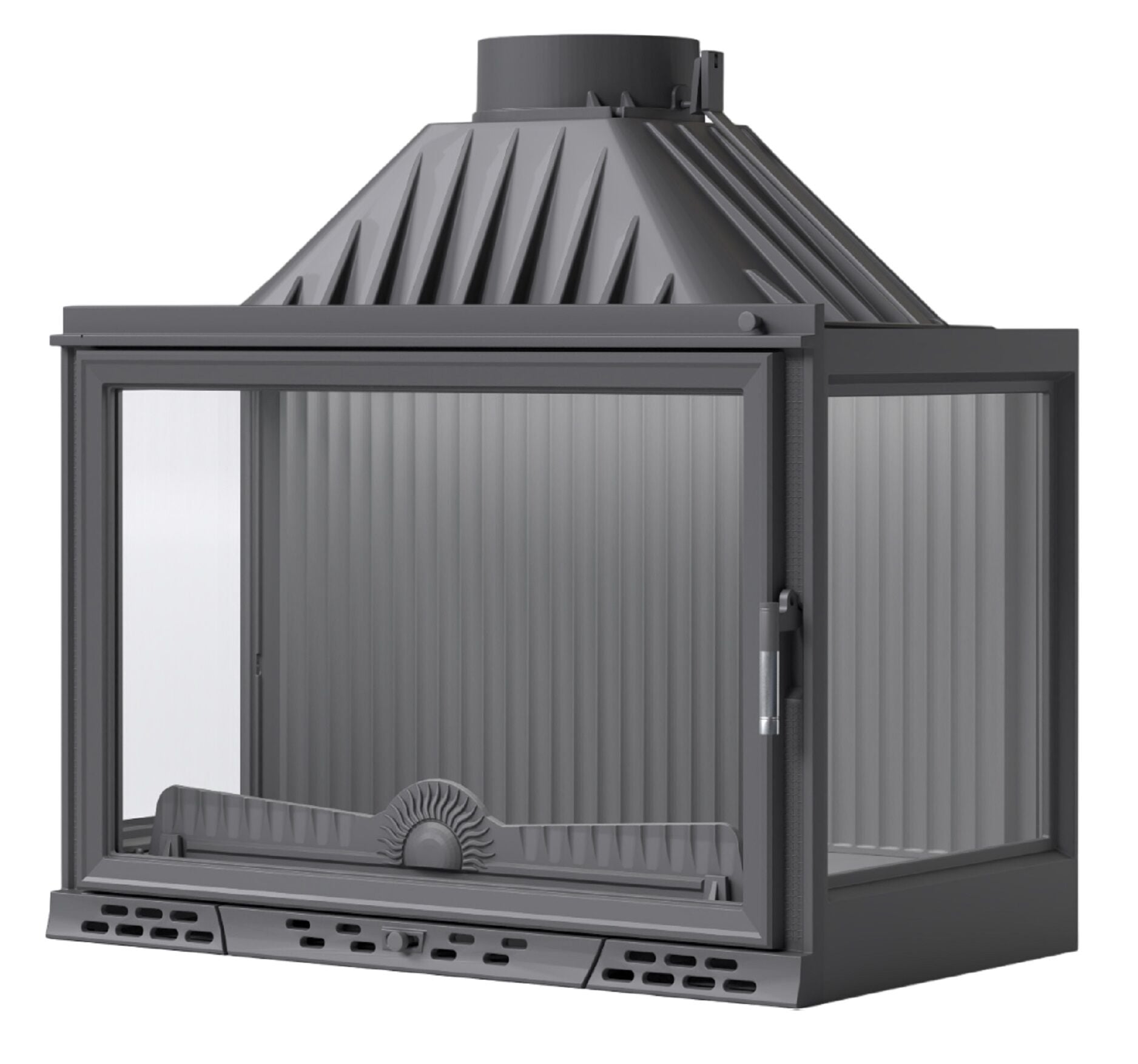 Serra Luxury Serisi Klapeli Döküm Şömine Haznesi Üç Açık 80 lik