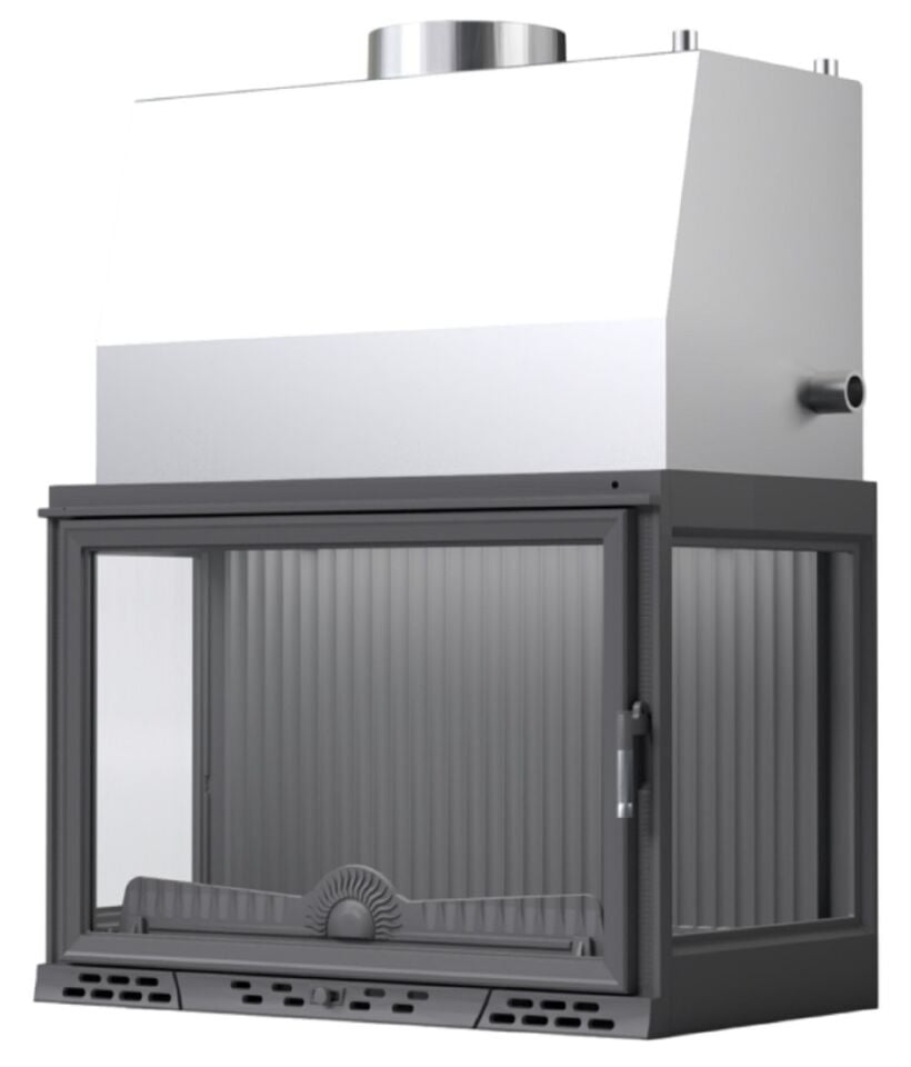 Serra Luxury Üç Açık Sulu Döküm Şömine Haznesi 80 Lik Krom depolu