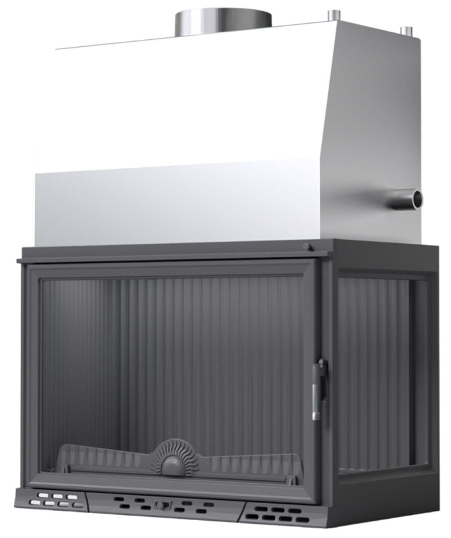 Serra Luxury Sağ Açık Sulu Döküm Şömine Haznesi 80 Lik Krom depolu