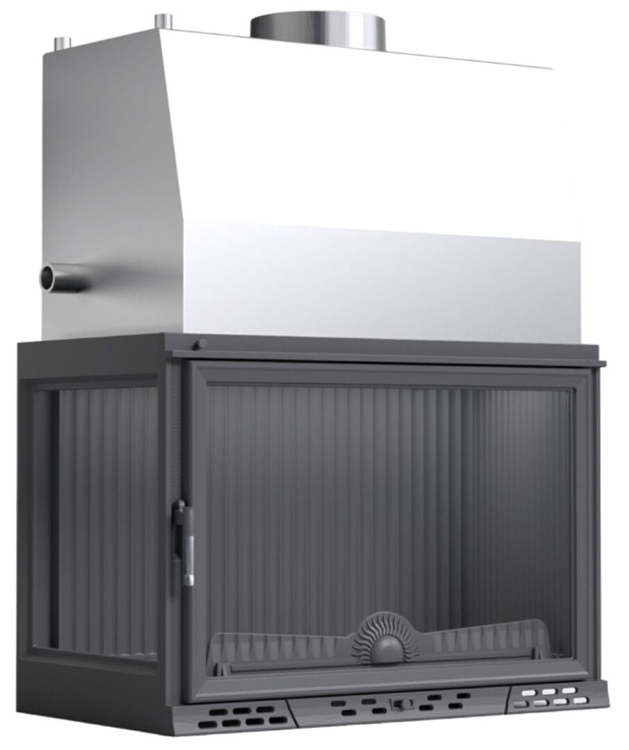 Serra Luxury Sol Açık Sulu Döküm Şömine Haznesi 80 Lik Krom depolu