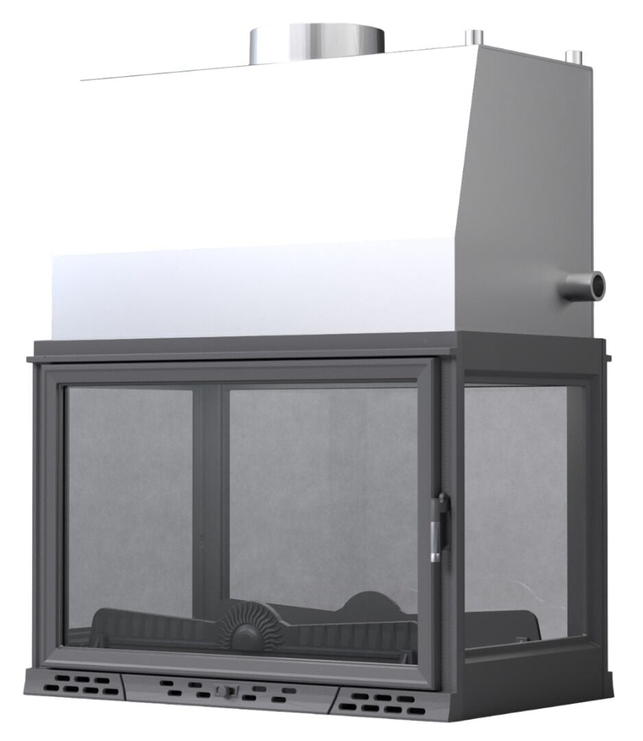 Serra Luxury Dört Açık Sulu Sistem Döküm Şömine Haznesi 80 Lik Krom Depolu